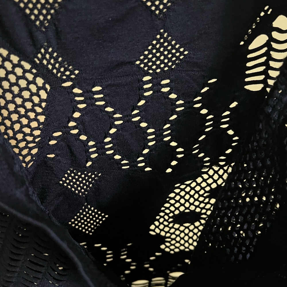 Unique Tube top - laser cut - vintage- black - size S